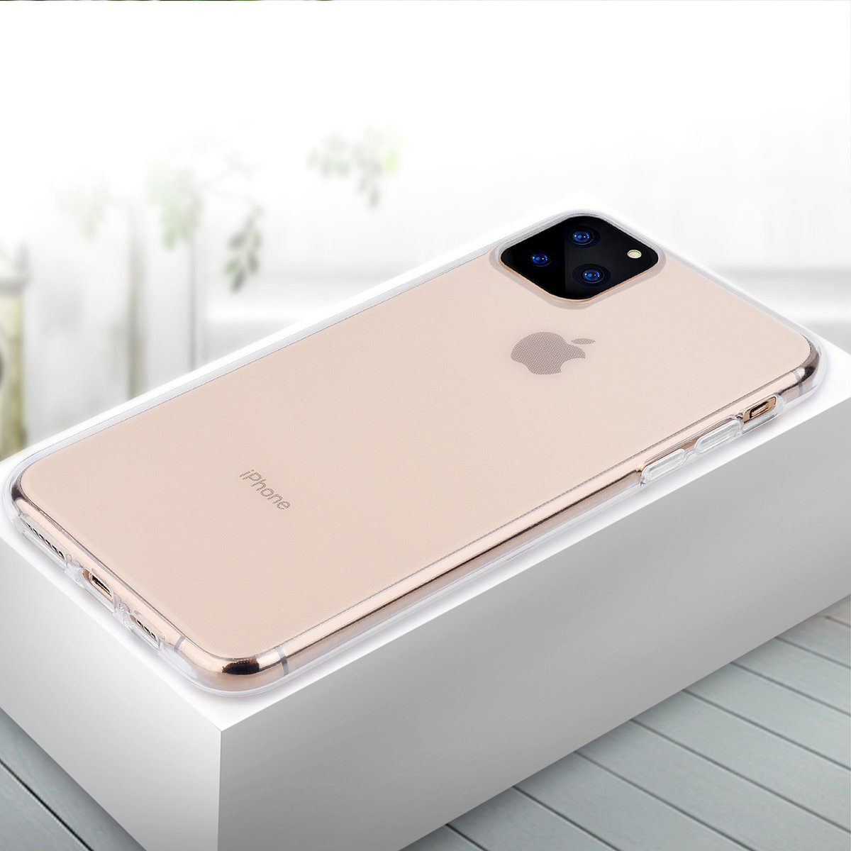 iPhone 11 Pro Max Transparant Silicone Slim Backcover hoesje - Ultra Thin - Soft Touch
