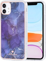 UNIQ Classic Case iPhone 11 TPU Backcover hoesje - Marble Purple