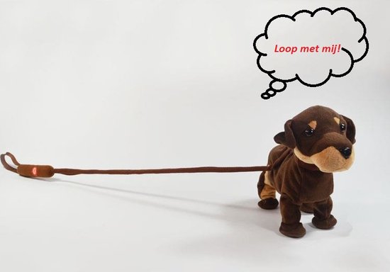 Maxy-Husky Interactief Hondje / Pluche Hond Ze blaft, snuffelt, beweegt