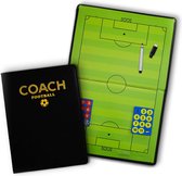 Tactiekbord Voetbal - Zwarte Coachmap inclusief magneten en uitwisbare stift - Coachbord
