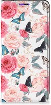 Flipcase Cadeautjes voor Moederdag Geschikt voor Samsung Galaxy A22 4G | M22 Smartphone Hoesje Butterfly Roses