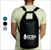 Eden Outdoors - Drybag - 100% Waterdichte Rugzak 20L - Blauw - Grijs - Zwart