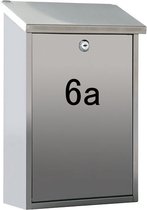 Huisnummer sticker - a - zwart - 4 cm - letter - brievenbussticker – cijfersticker - plakletter
