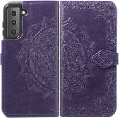 iMoshion Mandala Booktype Samsung Galaxy S22 hoesje - Paars