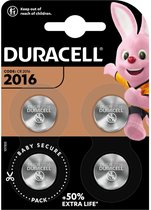 Duracell Lithium CR2016 knoopcelbatterij - 4 stuks