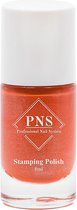 PNS Stamping Polish No.35 Oranje met Glitter