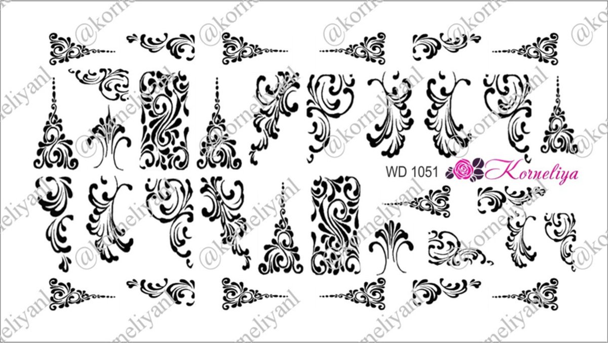 Goedkoopste Water Decal - Nail Wrap WD 1051