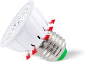 Set van 2 groeilampen LED 4 watt E27 80LED | Kweeklamp met roze licht, bloeilamp, grow light, led groeilamp