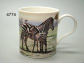 Macneil studio porseleinen mok, zebra met veulen