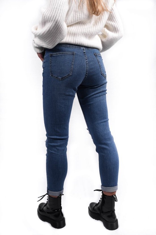 Girlfriend spijkerbroek | Broek dames | Jeans | Stretch | Comfortabel |  Knoop- en... | bol.com