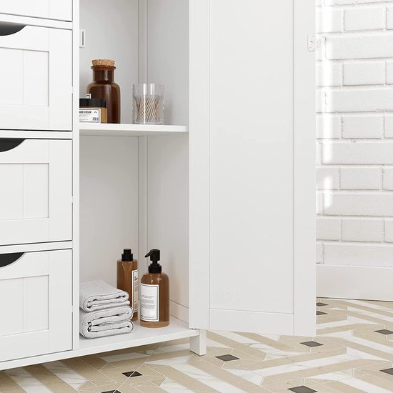 Songmics - Kast met 4 Korven en Deur - Wit