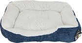 Upets - Corduroy knuffelbed - Blauw - 40 cm x 52 cm