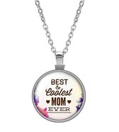 Akyol - Best and coolest mom ever Ketting - Mama/Moeder - mama - moederdag - verjaardag - cadeau voor mama - 60 CM lang