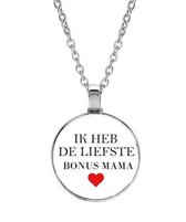 Akyol - ik heb de liefste bonus mama Ketting - Mama/Moeder - mama - moederdag - verjaardag - cadeau voor mama - 60 CM lang