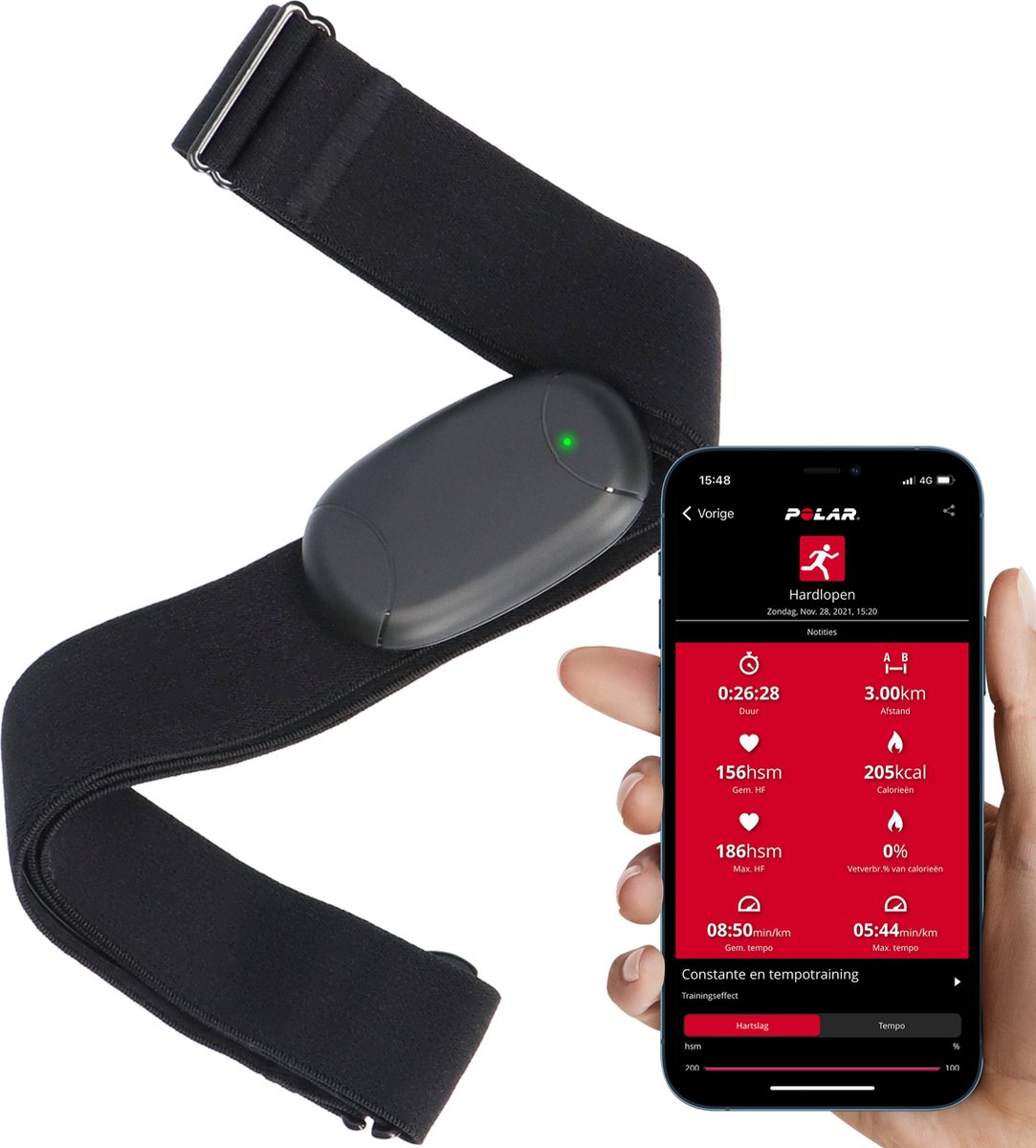 Edelsport®  Hartslagmeter - Borstband - Fitness - Activity Tracker - Zwart