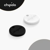 Chipolo One - Bluetooth GPS Tracker - Keyfinder Sleutelvinder - 2-Pack - Zwart & Wit