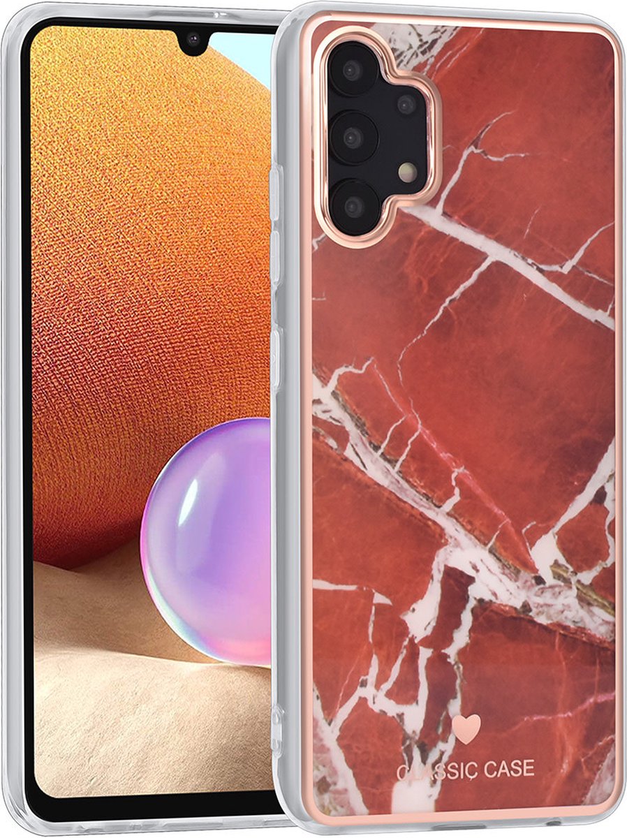 UNIQ Classic Case Samsung Galaxy A32 4G TPU Backcover hoesje - Marble Red