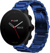 Stalen Smartwatch bandje - Geschikt voor  Polar Vantage M stalen band - blauw - Strap-it Horlogeband / Polsband / Armband