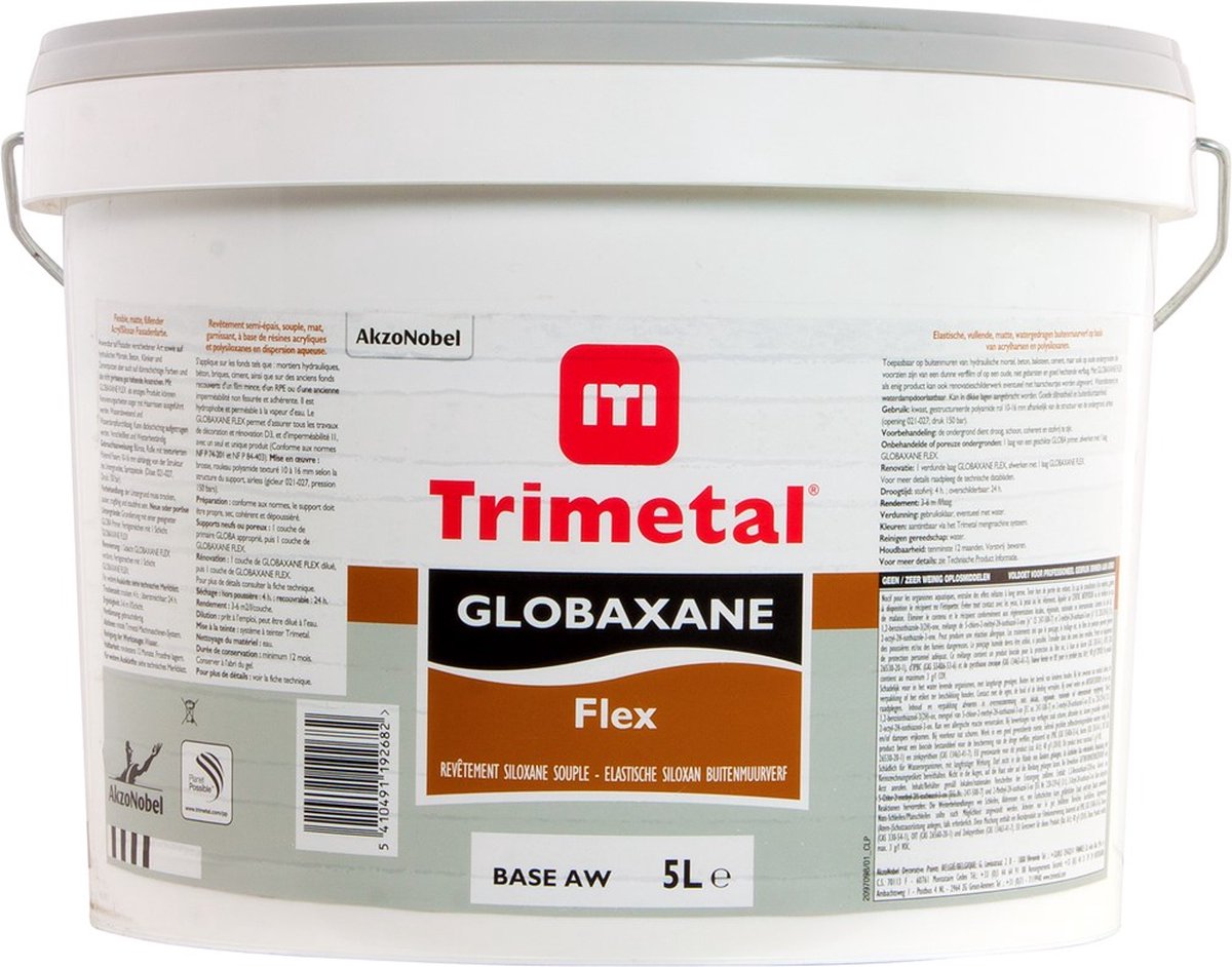 Trimetal Globaxane Flex - Mat - Wit/Kleur - 5 L, 10L