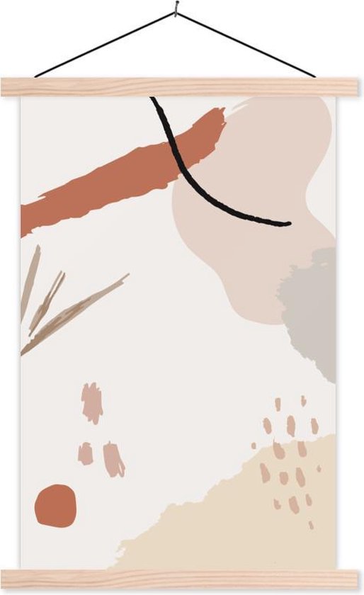 Porte-affiche avec affiche - Affiche scolaire - Été - Abstrait - Teinté - 120x180 cm - Lattes vierges