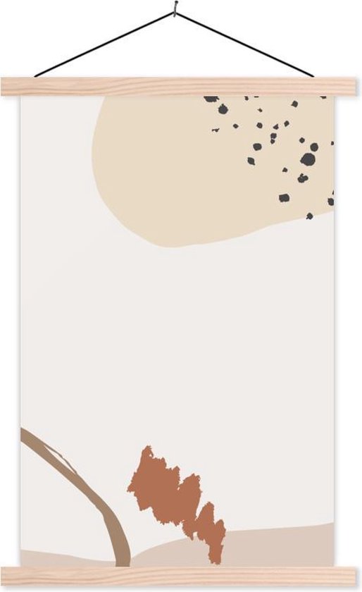 Porte-affiche avec affiche - Affiche scolaire - Été - Abstrait - Wit - 120x180 cm - lattes vierges