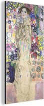 Wanddecoratie Metaal - Aluminium Schilderij Industrieel - Portrait of Ria Munk III - Gustav Klimt - 20x40 cm - Dibond - Foto op aluminium - Industriële muurdecoratie - Voor de woonkamer/slaapkamer