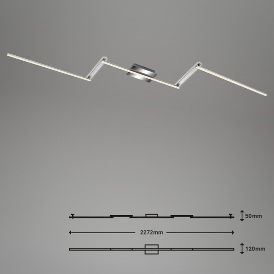 Briloner Leuchten - LED-plafondlamp 5-lichts zwenkarm draaibaar 24W alu |  bol.com