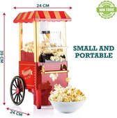 Popcornmachine | Popcornmaker | Popcornautomaat | Retro | Rood/Geel | Hetelucht