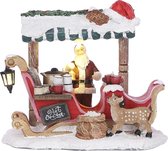 LuVille Kerstdorp Miniatuur Santa's Hot Cacao - L12,5 x B9 x H11 cm