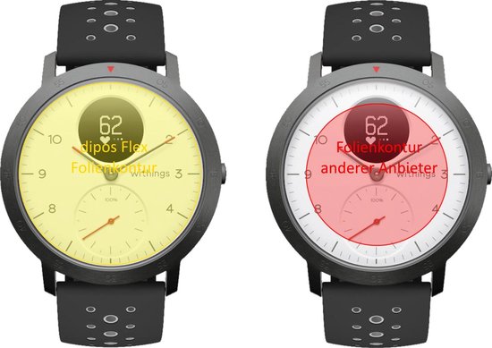 dipos I 3x Beschermfolie 100 geschikt voor Withings Steel Hr