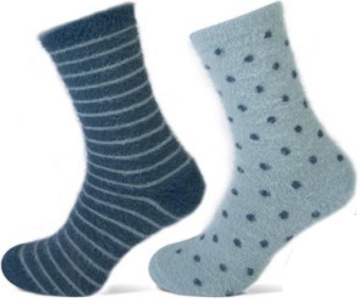 Homesocks - nop en streep - orionbleu/ citadel - 2-pack - 36/42