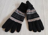 norwic handschoenen zwart zalmroze grijs