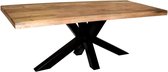 Mangohout tafel met spinpoot 160x90 | Eettafel | Eetkamertafel