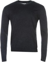 Pierre Cardin heren Pullover - trui met V-hals - Donkergrijs / S