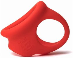 Sport Fucker - Cock Chute - Rekbare Cockring en Ballenspreider - Liquid Siliconen - Rood