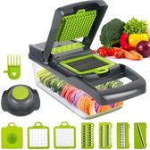 Frobin 15-in 1 Keuken Mandoline - Inclusief 8 Opzetstukken - Groentesnijder - Multifunctioneel - Rasp - Eiersnijder