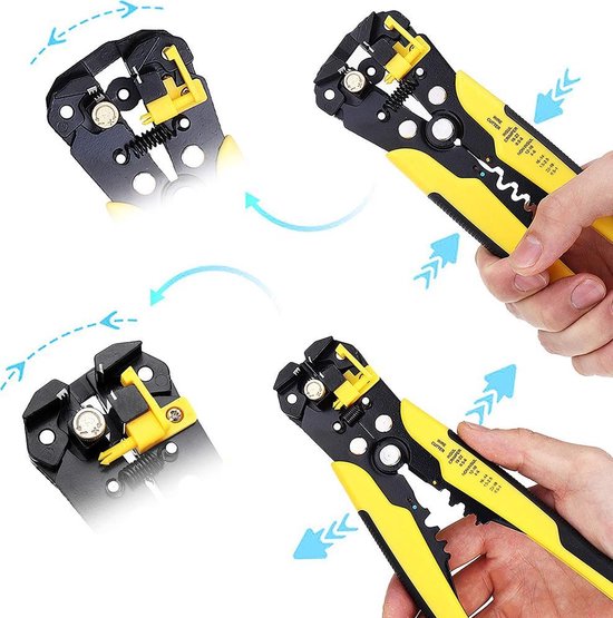 Draadstripper Multifunctionele Elektricien Tang 9 In 1 Lange Neus Tang Draad Stripper Kabel Cutter Terminal Krimpen Handgereedschap (Kleur: 9 en 1 groen