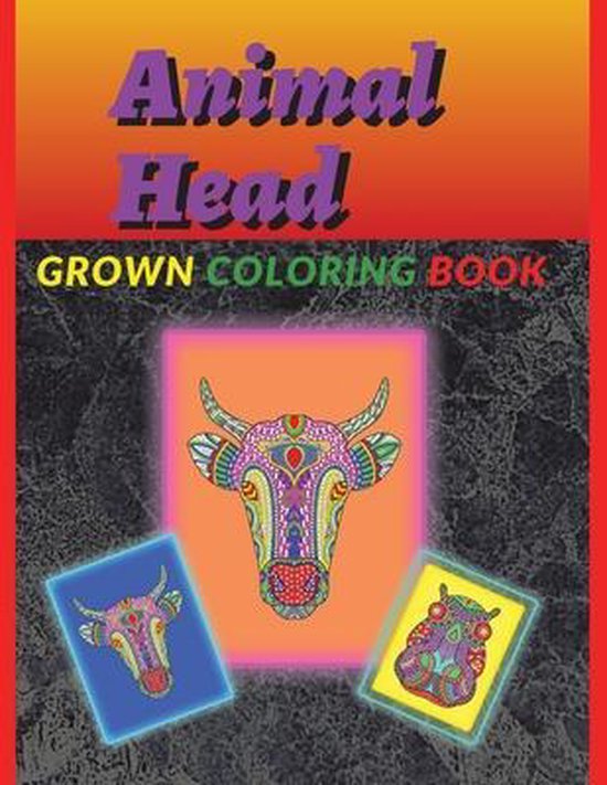 Animal Head Coloring Book for Grawn - cover