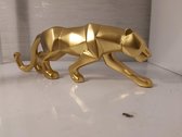 panter goudkleurig 48cm origami beeld binnen