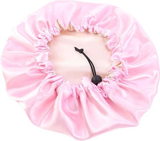 Satijnen slaapmuts, bonnet, nachtmuts, verstelbare, zijdezachte haarmuts met elastische band, voor dames en meisjes, 2 stuks (marineblauw, rood
