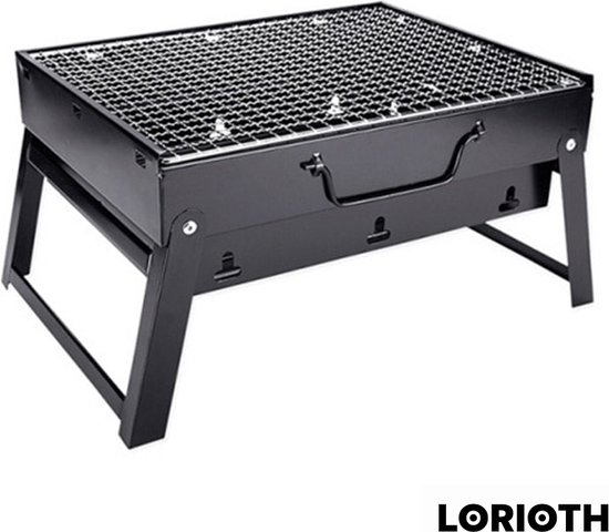 Oeps pit Republiek LORIOTH® Opvouwbare BBQ - Draagbare BBQ Grill - Barbecue Houtskool Grill -  Camping... | bol.com