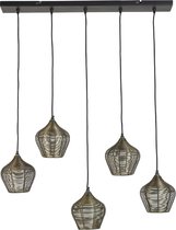 Light & Living hanglamp 5L 100x20x122 cm ALVARO antiek brons