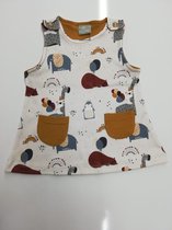 k&b -  baby Meisjes jurkje licht gekleurd Maat 74
