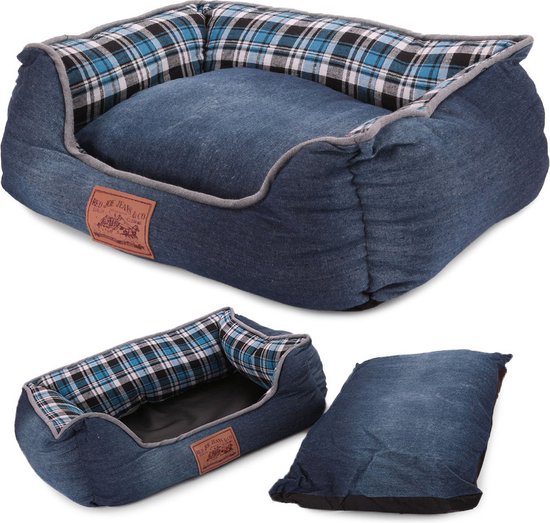 Hondenmand - Honden kussen - Met Afneembare Kussen - Mand voor de honden - Maat M 5cm x 42cm x 16cm