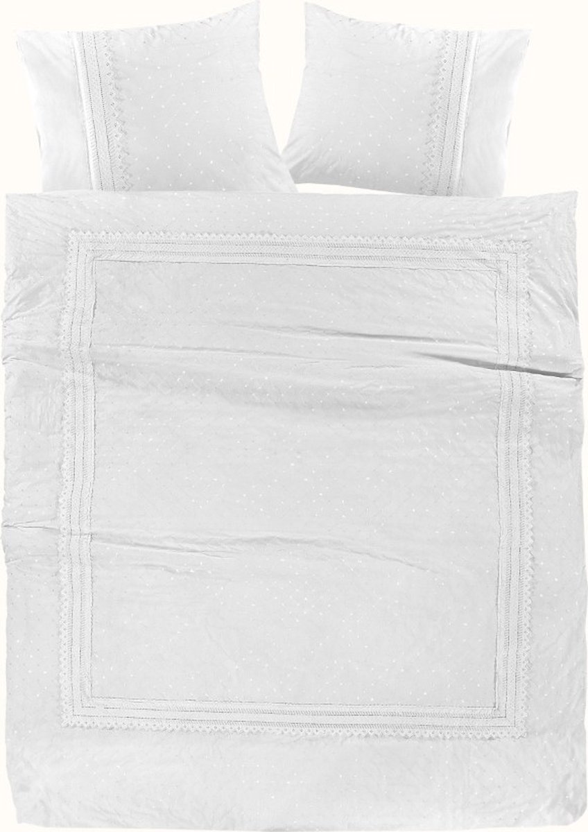 Papillon Parma Dekbedovertrek - Eenpersoons - 140x200/220 cm - Wit