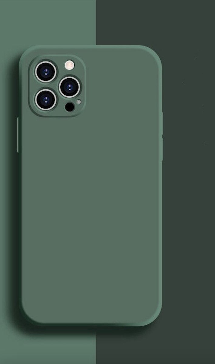Nixnix - Iphone 13 Pro telefoon hoesje siliconen - Groen - Phone case