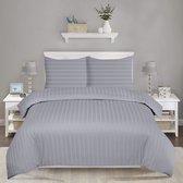 Dekbedovertrekset - Katoensatijn - Multi Stripe - Lichtgrijs - 200x220 - 500 Thread Count - Limited edition