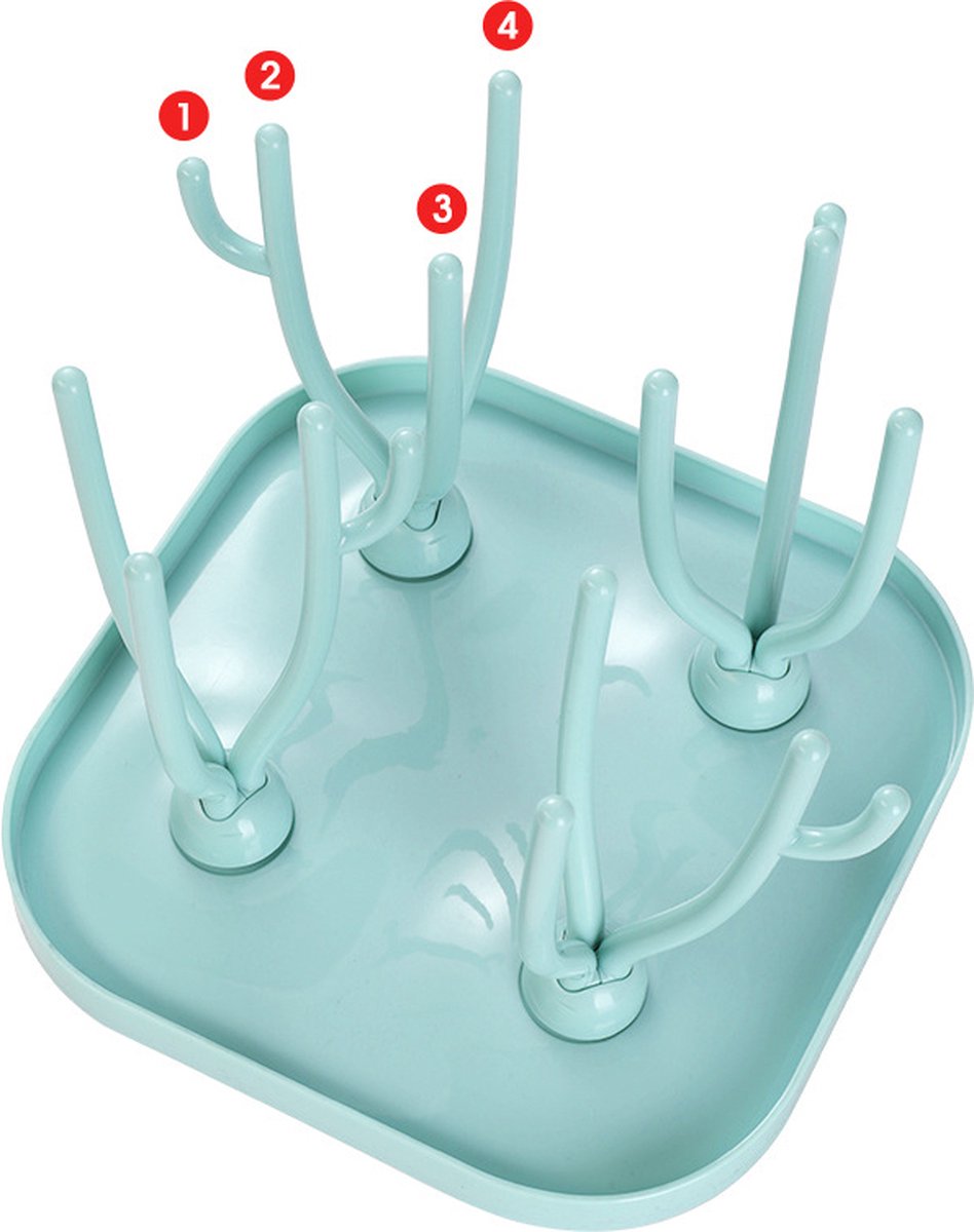 Flessen Droogrek - Baby Flessenrek - Afdruiprek Baby - Droogrek - Groen