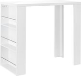 Bartafel - Met 3 planken - Kleur wit - Afmeting (LxBxH) 117 x 57 x 106,5 cm