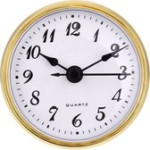 GWS Insteek Quartz Los uurwerk - Goud - Standaard cijfers – Los compleet uurwerk vervangen rond